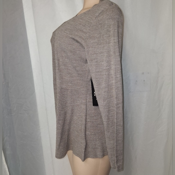 New Nanette Lepore Taupe Open Front Cardigan Women Size M - Picture 13 of 16